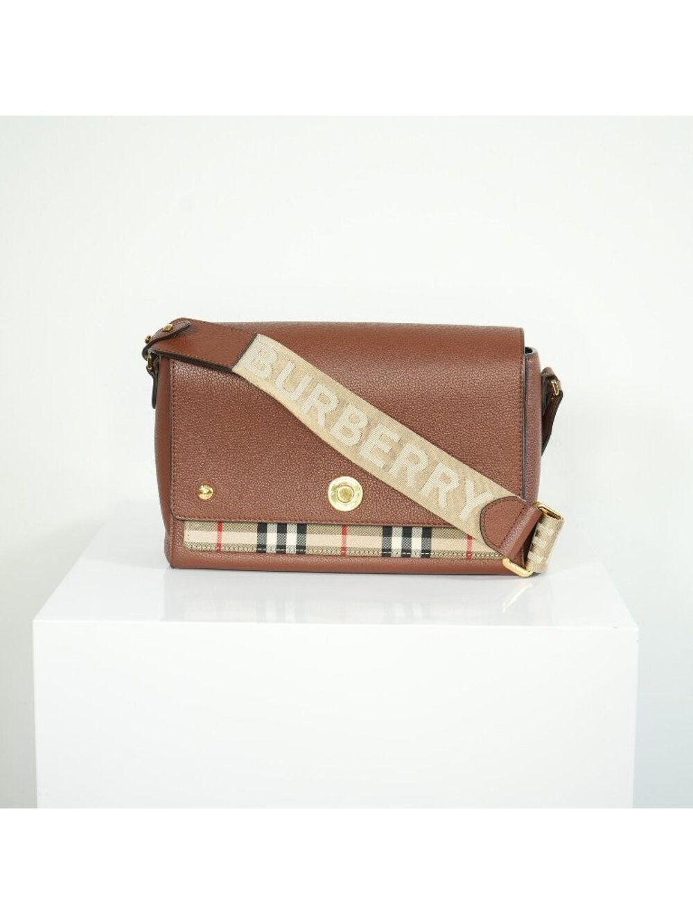 Burberry Tan Calfskin Vintage check note